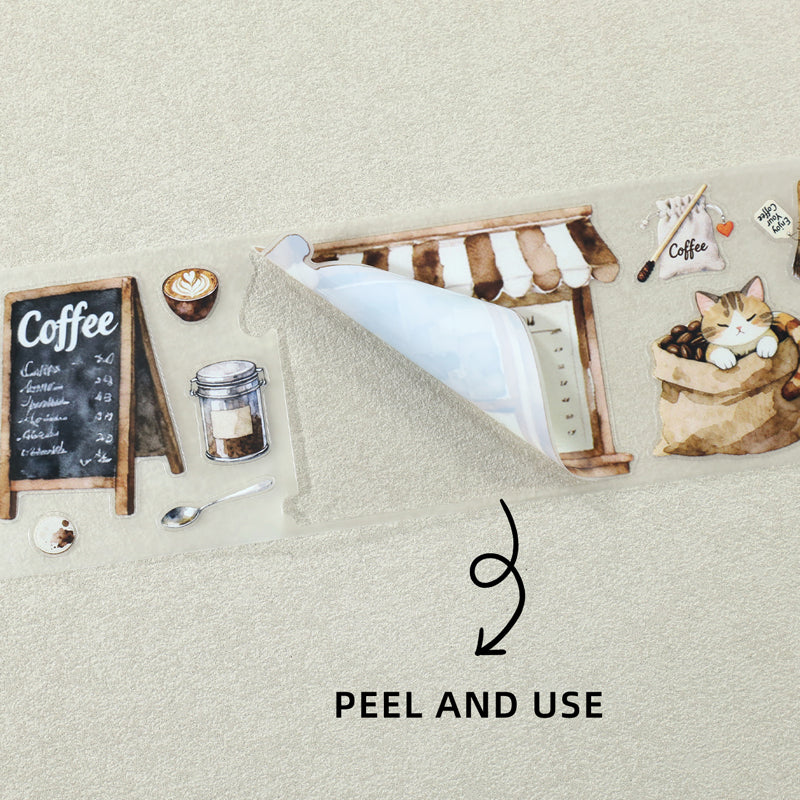 Coffee Time Tape Set for journaling, scrapbooking and collage