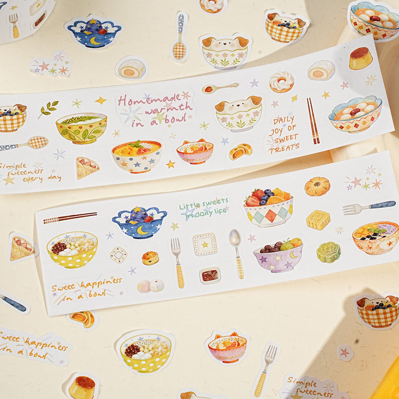 Porcelain Object Series Die Cutting Writing Paper Tape for journaling, scrapbooking and collage