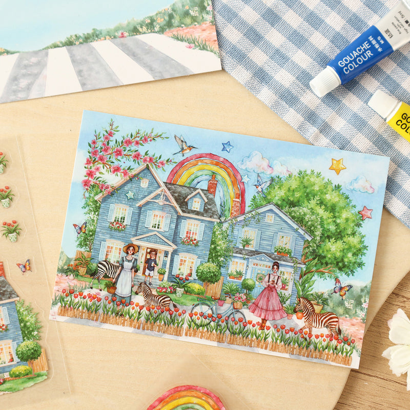 Flower Path Fantasy Journey Sticker Book