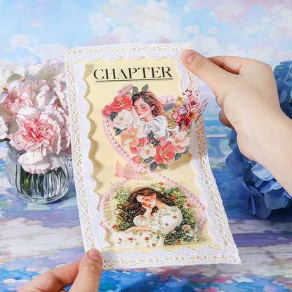 Embracing the beauty of flowers Sticker
