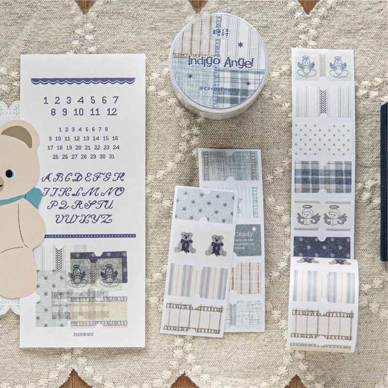 Handmade fabric label series Die Cutting Washi Tape for journaling, scrapbooking and collage