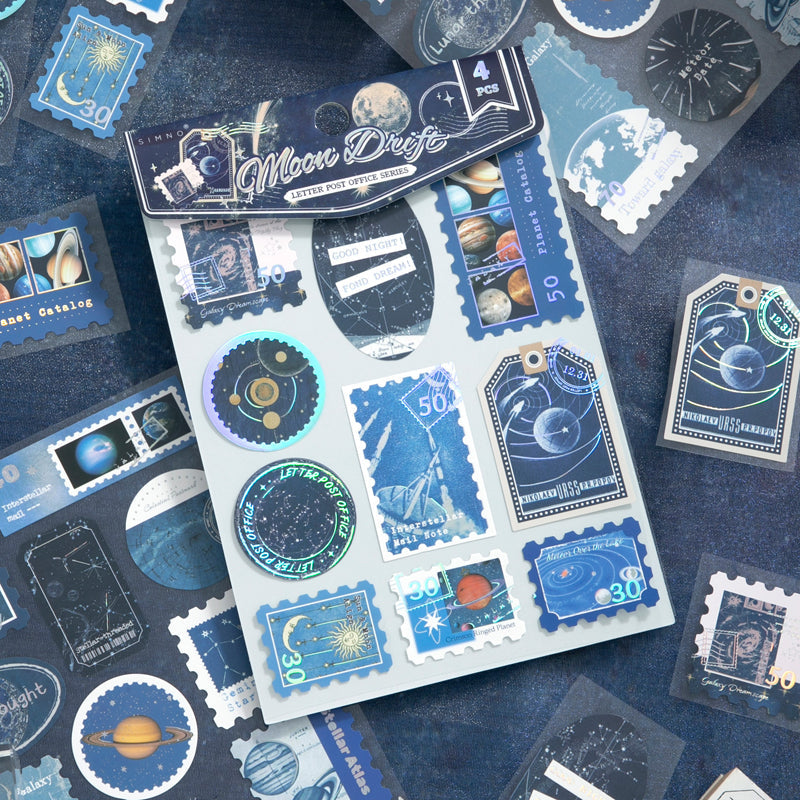 Cloud Letter Post Office Series Sticker featuring cloud, letter, and post designs for journaling, scrapbooking and collage