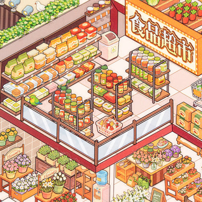 Food Supermarket Series 3D Sticker for journaling, scrapbooking and collage