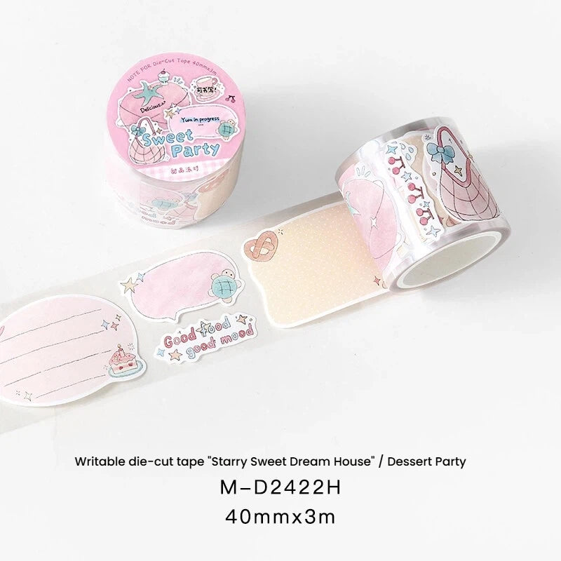 Star Sweet Dream House Series Die Cutting Writing Paper Tape