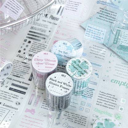 Frosty Love Series Die Cutting PET Tape for journaling, scrapbooking and collage