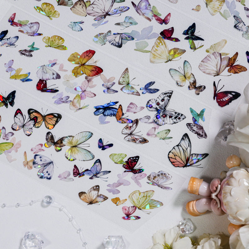 6cm*85cm Little Butterfly Shell Light PET Tape