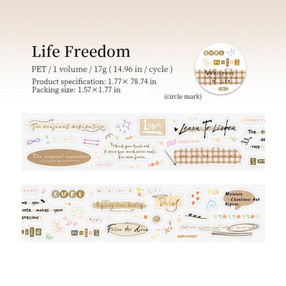 Whispers of life series Die Cutting PET Tape