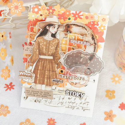 Little Flower Story Series Die Cutting Synthetic Paper Tape