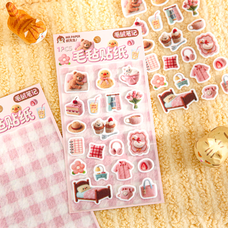 Fleece Rug Series Sticker for journaling, scrapbooking and collage