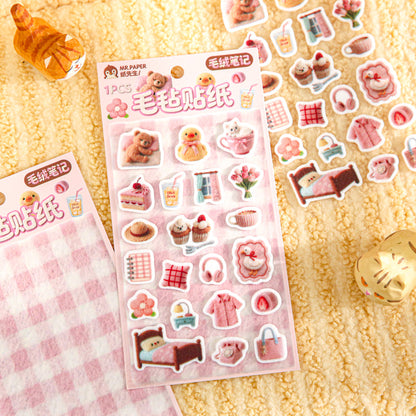 Fleece Rug Series Sticker for journaling, scrapbooking and collage