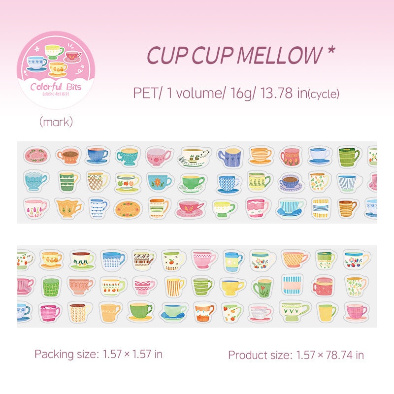 Colorful Little Things Series Die Cutting PET Tape