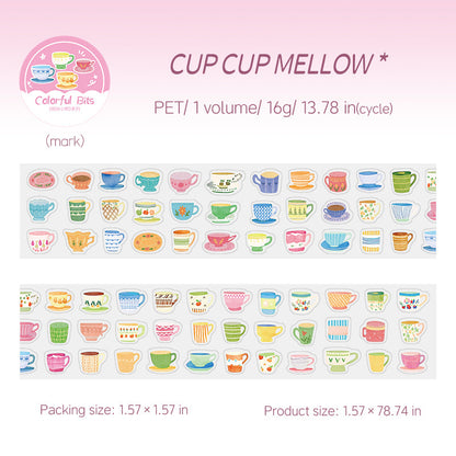 Colorful Little Things Series Die Cutting PET Tape