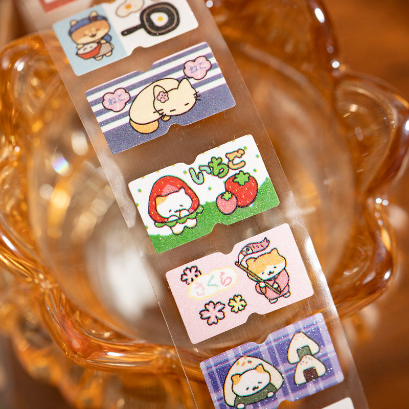 Mega Cute Series Die Cutting Flash Coated Paper Tape for journaling, scrapbooking and collage