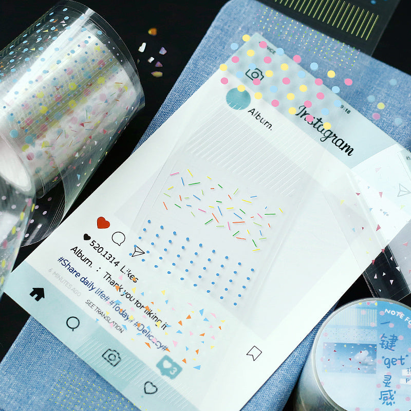 Derive inspiration series Die Cutting PET Tape for journaling, scrapbooking and collage