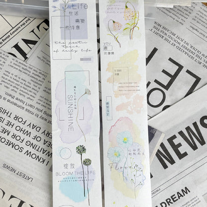 Whole Roll 5cm*6m Blending Watercolor Cloud Die Cutting Washi/PET Tape featuring cloud, and color designs for journaling, scrapbooking and collage