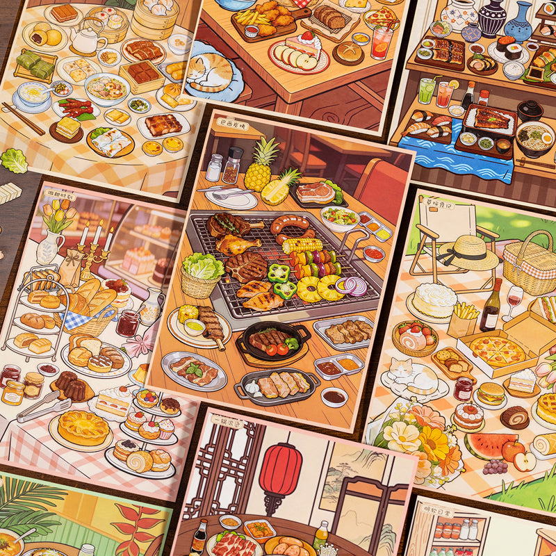 Flavor Moments Series 3D Sticker Book featuring book designs for journaling, scrapbooking and collage