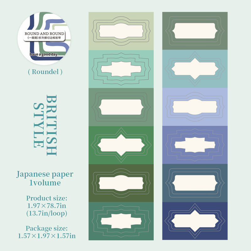 Round And Round Series Die Cutting Washi Tape