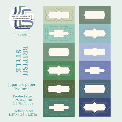 Round And Round Series Die Cutting Washi Tape