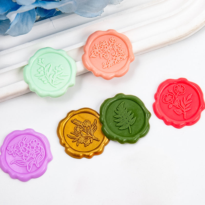 Leaves of Rose Wax Seal Sticker