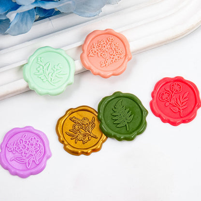 Leaves of Rose Wax Seal Sticker