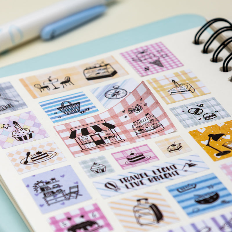 Light Sweet Life Series Die Cutting Writing Paper Tape featuring sweet, and light designs for journaling, scrapbooking and collage
