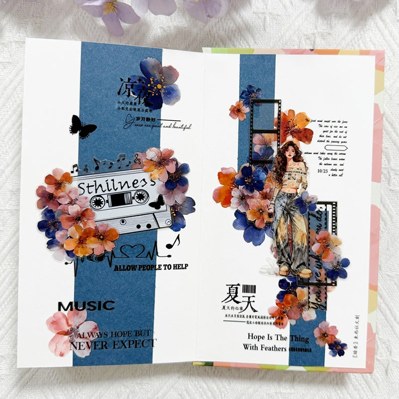 4cm*60cm Mysterious Fragrance Die Cutting PET Tape for journaling, scrapbooking and collage
