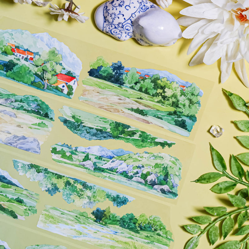 6cm*100cm Attractive Scenery PET Tape for journaling, scrapbooking and collage