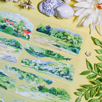 6cm*100cm Attractive Scenery PET Tape for journaling, scrapbooking and collage