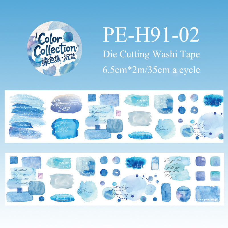 Dyeing Collection Series Die Cutting Washi Tape