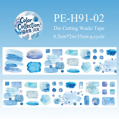 Dyeing Collection Series Die Cutting Washi Tape