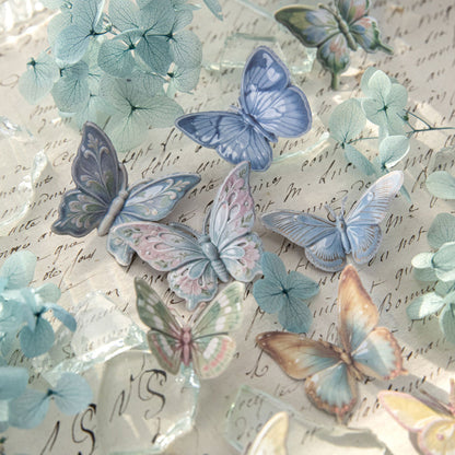 Butterfly Ceramic Gallery Series Sticker featuring butterfly designs for journaling, scrapbooking and collage
