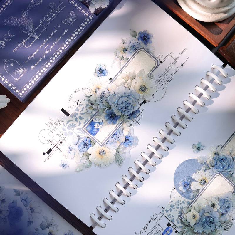 Sweet Blue Flower Die-Cutting Washi Tape - Sample 100cm