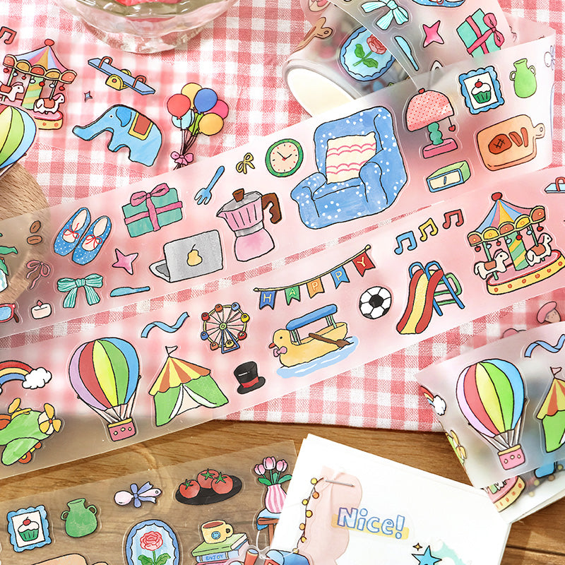 Happy Wanderer Chronicles Series Die Cutting Fog PET Tape