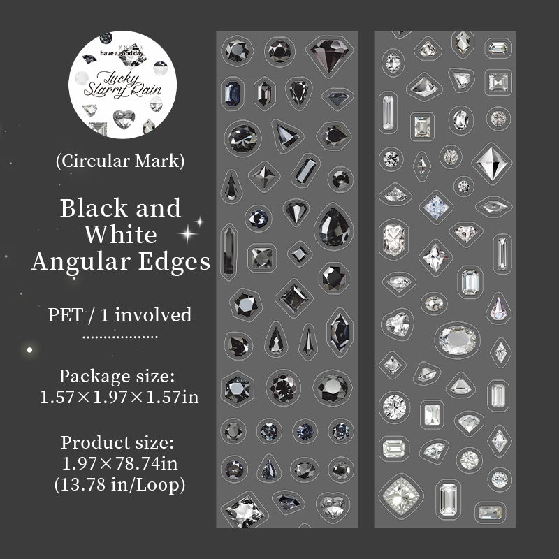 Lucky Starry Rain Series Die Cutting PET Tape