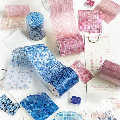Lijiu Color Brick Series Washi Tape featuring color designs for journaling, scrapbooking and collage