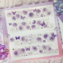 6cm*100cm Purple peony flower Shell Light PET Tape