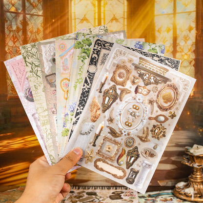 Old Things Collection Series Sticker Book featuring old, and book designs for journaling, scrapbooking and collage