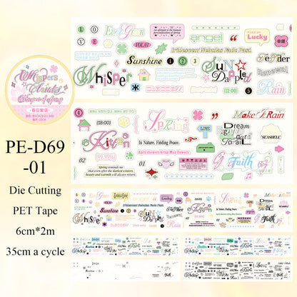 Whispering Among the Clouds Series Die Cutting PET Tape