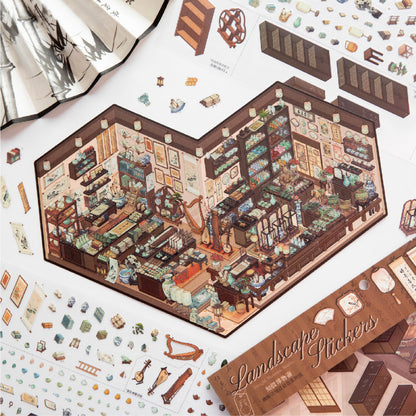 Museum Hall Knowledge Series 3D Sticker for journaling, scrapbooking and collage