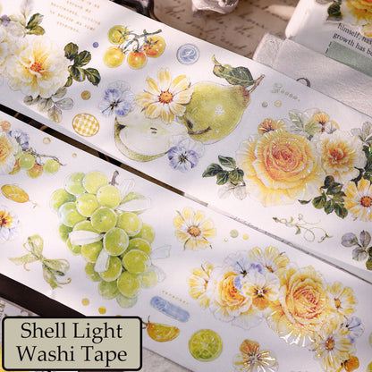 Whole Roll 6cm*5m Grape Vine Die Cutting Washi/PET/Shell Light Washi/PET Tape