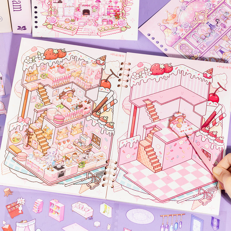 Fairy Tales World 3D Sticker Book featuring fairy, tale, and book designs for journaling, scrapbooking and collage