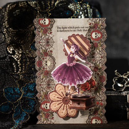 Woven Gothic Lace Series PET Tape featuring lace designs for journaling, scrapbooking and collage
