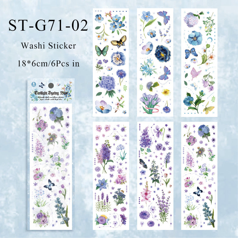 Butterfly light and flower shadow Sticker