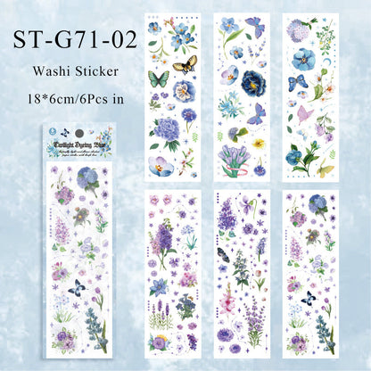 Butterfly light and flower shadow Sticker