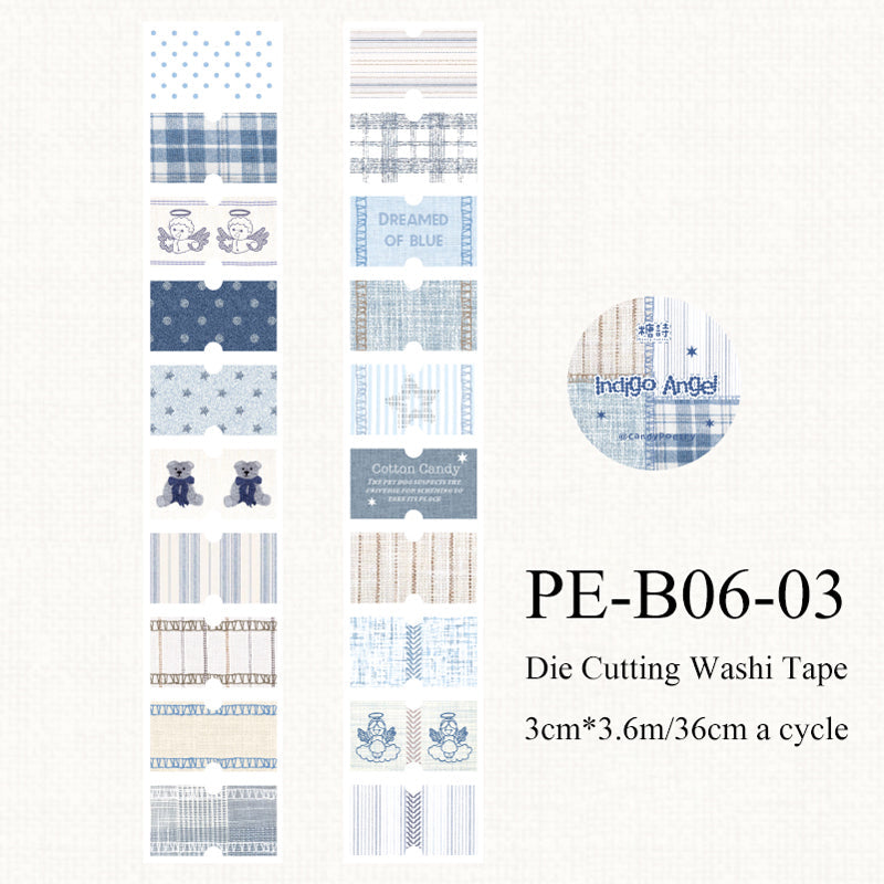 Handmade fabric label series Die Cutting Washi Tape