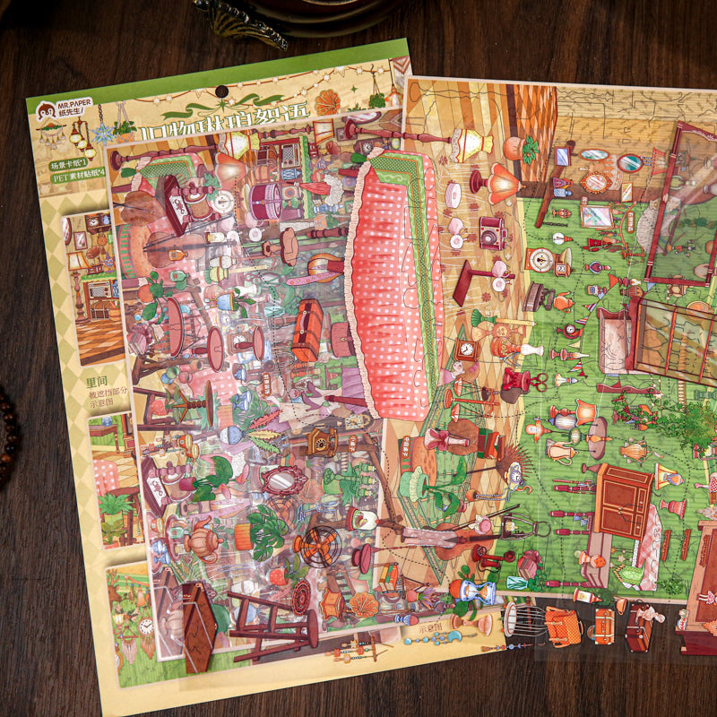Murmur Of Old Treasures Series 3D Sticker featuring old designs for journaling, scrapbooking and collage