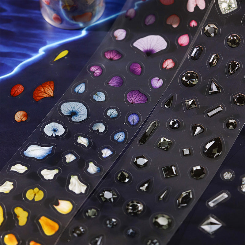 Lucky Starry Rain Series Die Cutting PET Tape featuring star, and rain designs for journaling, scrapbooking and collage