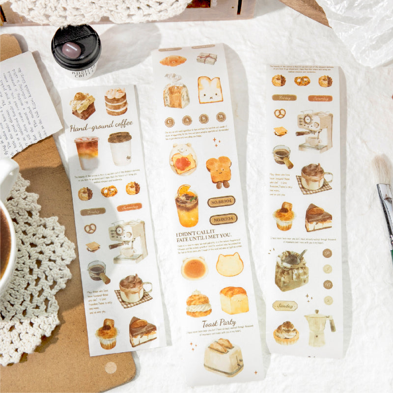 Weekend Coffee Club Series Die Cutting Washi Tape for journaling, scrapbooking and collage