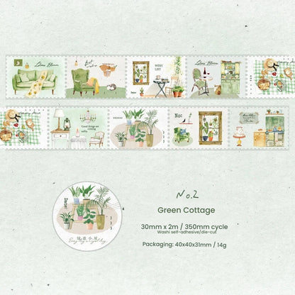 Interwoven With Spring Scenery Series Die Cutting Washi Tape