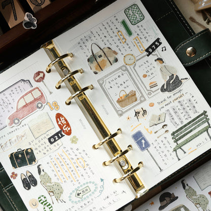 5cm*100cm Travel Diary Die Cutting Washi/Fog PET Tape for journaling, scrapbooking and collage